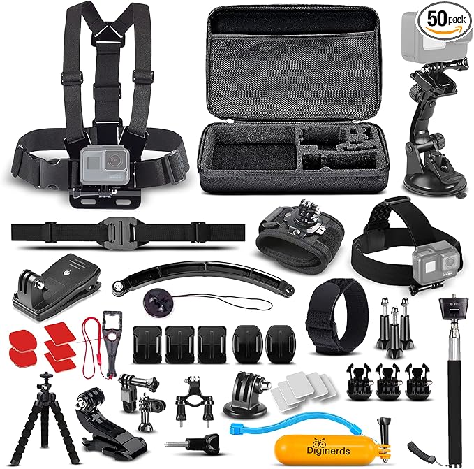 DigiNerds 50-in-1 Action Camera Accessories Kit by DigiNerds