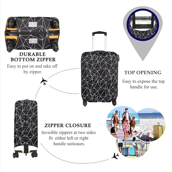 Explore Land Travel Luggage Cover Suitcase Protector Fits 23-26 Inch Case - Image 3