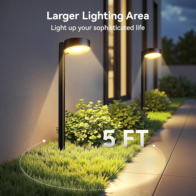 Ahaorigin 6 Pack Solar Pathway Lights Outdoor, 12 Brighter LED Solar Lights - Image 4