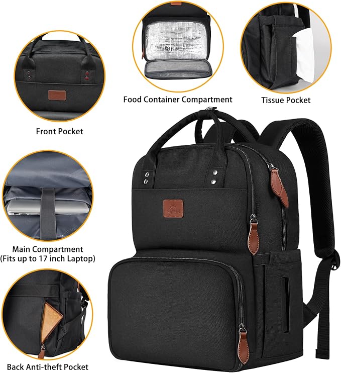 MATEIN 17 Inches Lunch Backpack, Extra Large Lunch Box - Image 6