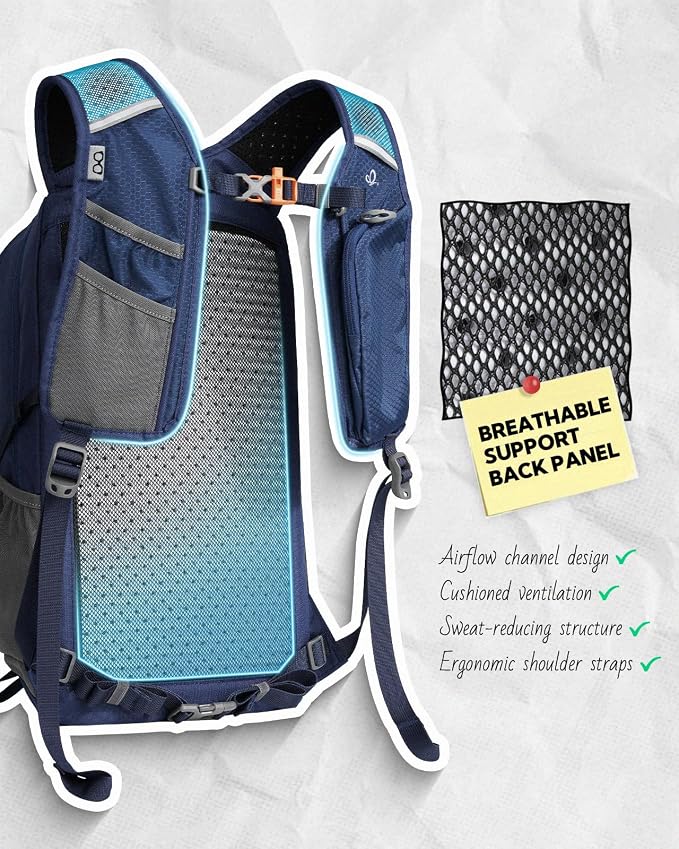 WATERFLY Small Lightweight Hiking Backpack: 20L Outdoor Daypack - Image 6