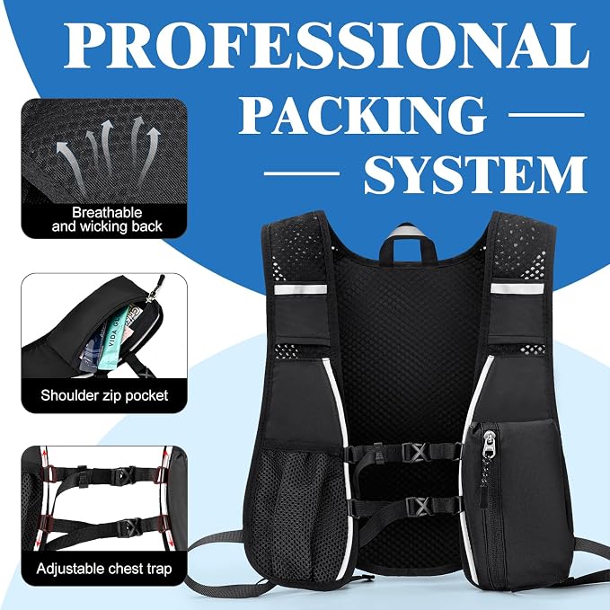 Hydration Backpack with 2L Water Bladder Bag, Lightweight and Breathable - Image 4