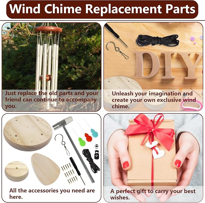 Wind Chime Replacement Parts, Wind Catcher, 19.6FT Nylon Cord, DIY Wind Chime - Image 4
