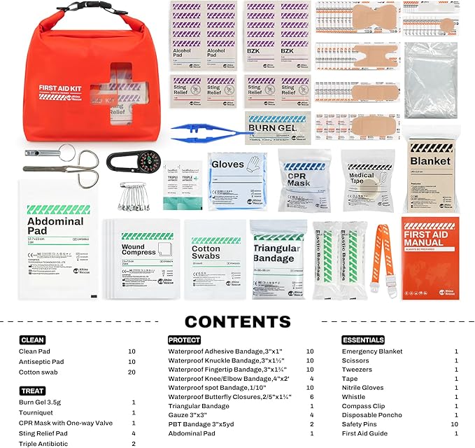 RHINO RESCUE Waterproof Boat First Aid Kit, Lightweight Boat Accessories Dry Bag - Image 3