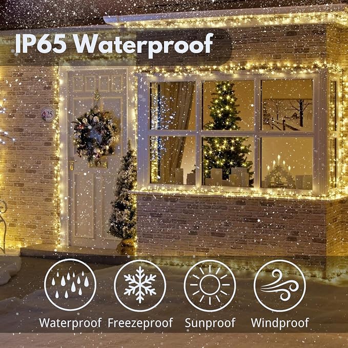 Upgrade 4Pack 400LED Solar String Lights - Image 2