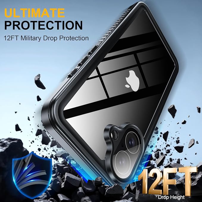 ANTSHARE for iPhone 17 Case, IP68 Waterproof Shockproof Case, - 12 FT Military - Image 4