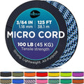TECEUM Micro Paracord – 1.18 mm X 125 ft – Micro Utility Cord – Thin Braided by TECEUM