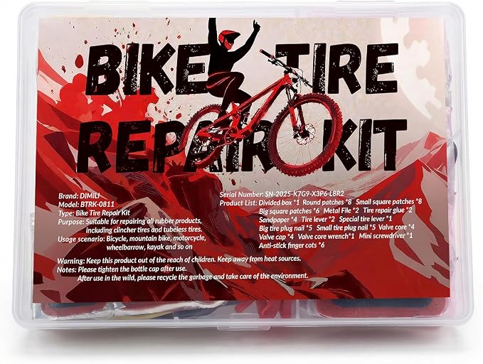 60Pics Bike Tire Repair Kit, Bicycle Inner Tube Patch Kit - Image 9
