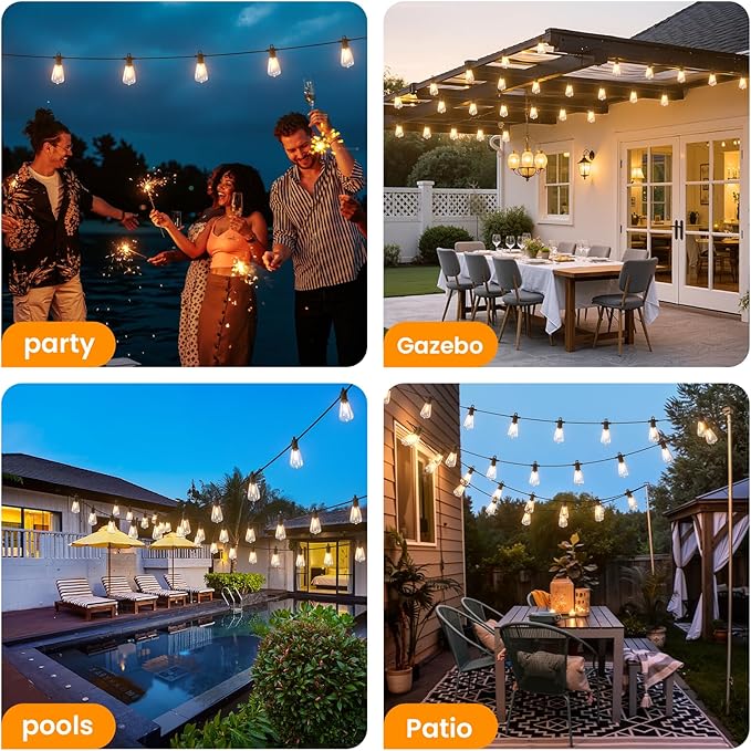 ZOTOYI Outdoor String Lights，50FT Patio Lights - Image 7