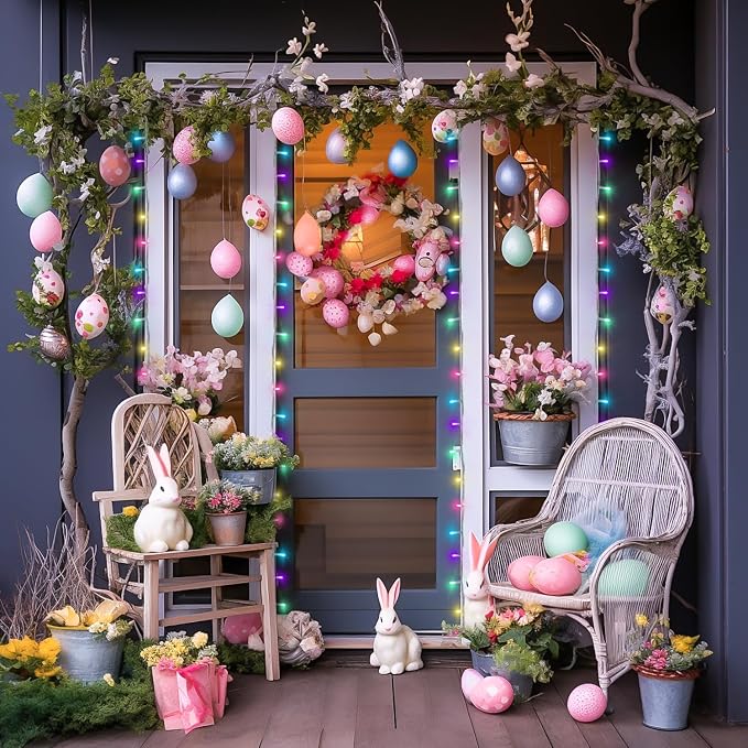 JMEXSUSS 2 Pack Easter Lights Battery Operated Outdoor Indoor, Total 66ft 200 - Image 5