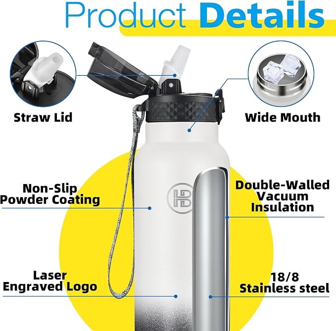 Han's Bottle Sports Water Bottle - 32 Oz - Image 5