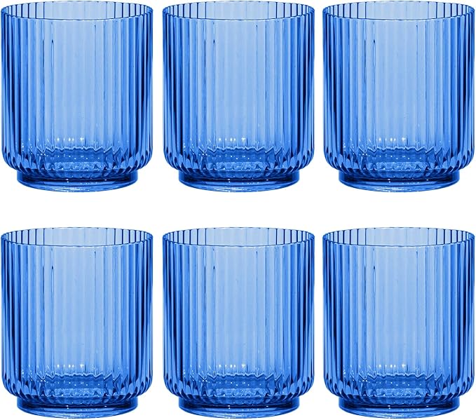 Abode Homewares Mesa 15 oz Durable Acrylic Double Old Fashioned Glasses by AbodeHomewares-TheDesignDestinationforTabletopDrinkwareKitchenandPet
