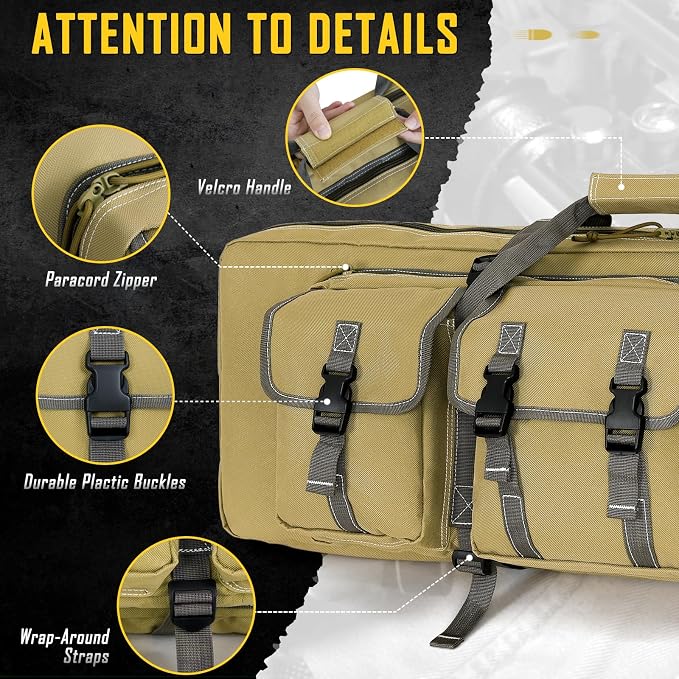 DULCE DOM 32/36/42/48/52 inch Double Rifle Case Soft Gun Bag - Image 7