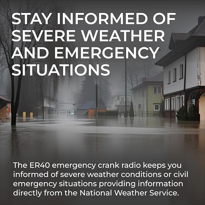 Midland ER40 Emergency Crank Weather Alert Radio w/Flashlight - Image 8