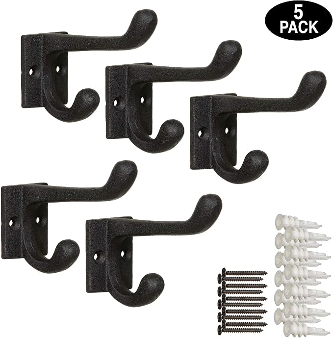 Claimed Corner Cast Iron Coat Hooks - Image 2