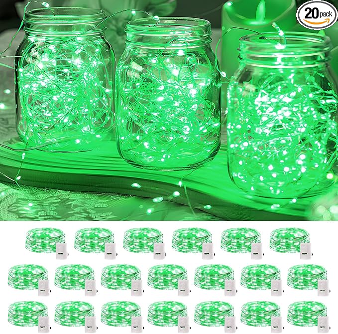 20 Pack LED Fairy Lights Battery Operated, 7FT 20 LED Waterproof Mini Twinkle by Adamonda