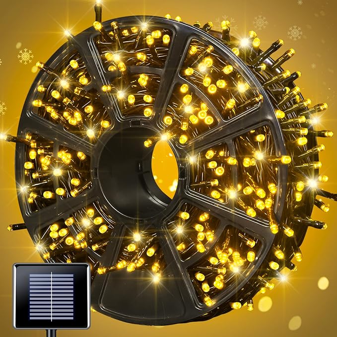 JMEXSUSS 600 LED Solar String Lights Outdoor Waterproof, Solar Christmas Lights by JMEXSUSS