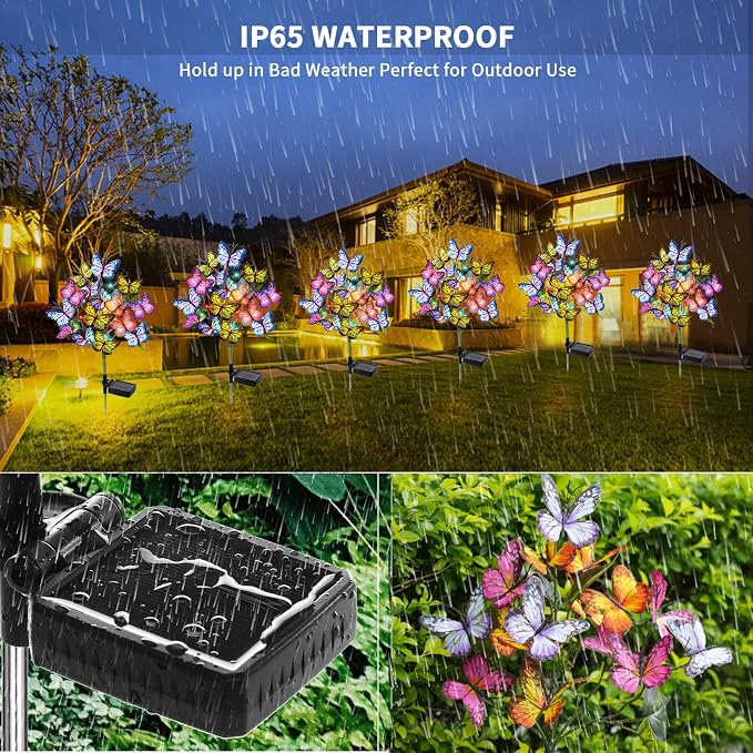 Adecorty Solar Garden Lights Outdoor Waterproof Decorative Solar Lights Outdoor - Image 2