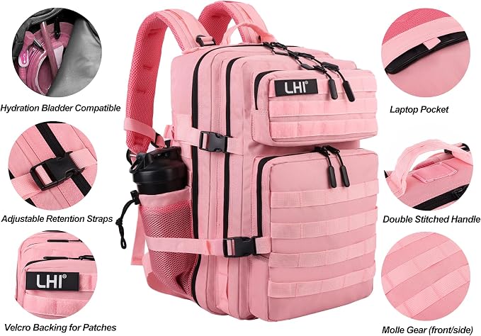 LHI Military Tactical Backpack for Men and Women 45L Army 3 Days Assault Pack - Image 6