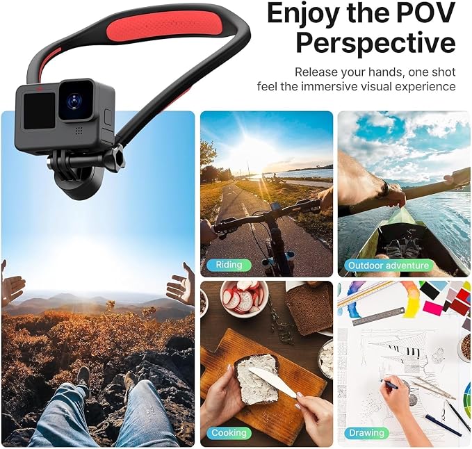 ULANZI Go-Quick II Neck Mount for GoPro Magnetic Necklace Holder, Camera POV - Image 3