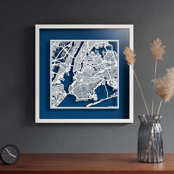 Washington D.C. Cut Map framed by O3 Design Studio, 18x18 inches, paper cutting - Image 5