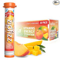 Zipfizz Daily Energy Drink Powder, Peach Mango, 20 Pack | 3-in-1 Sustained by Zipfizz