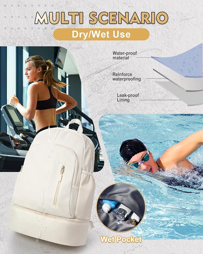 Gym Backpack for Women Men, Lightweight Gym Bag - Image 6