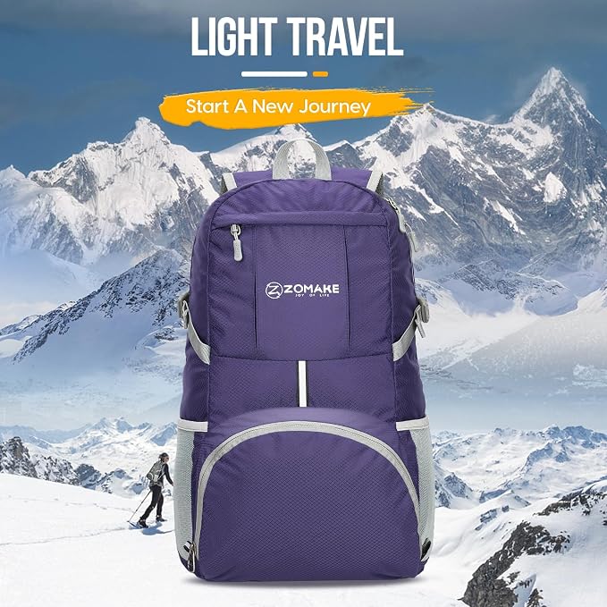 ZOMAKE Lightweight Packable Backpack 35L, Light Foldable Backpacks Water - Image 7
