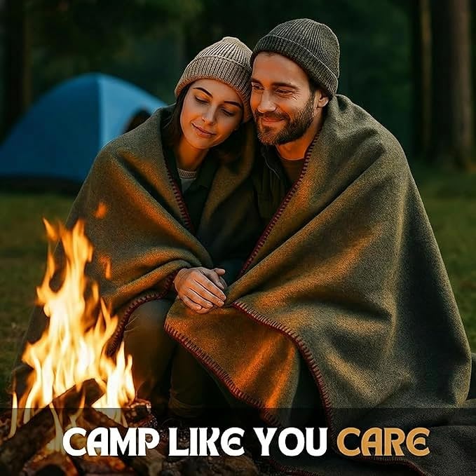 Wool Camping Blanket - Image 4