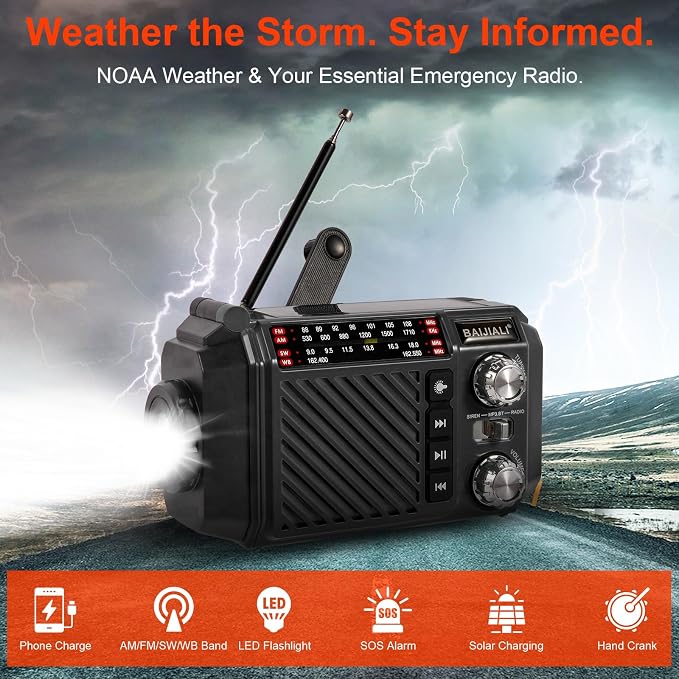 Hand Crank Emergency Weather Radio - Image 3