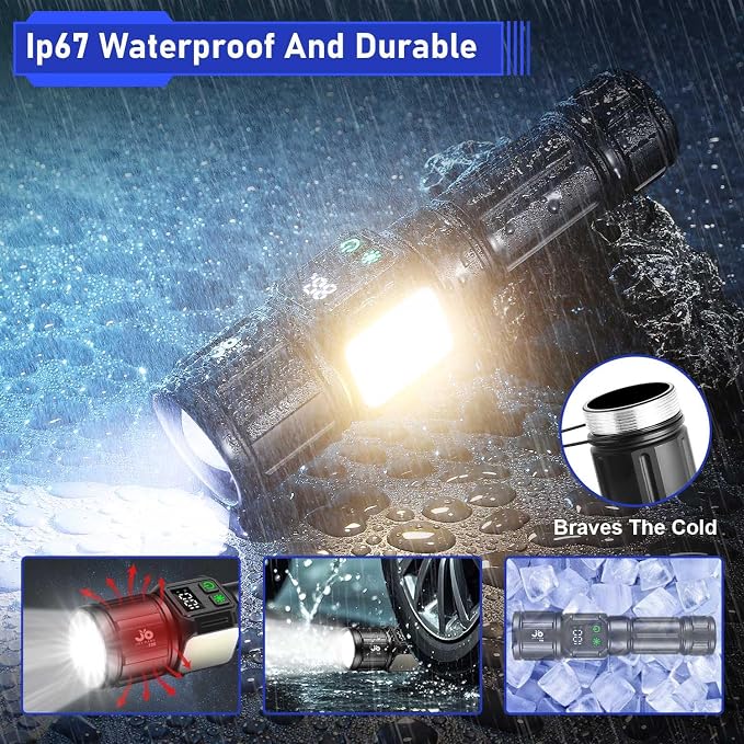 JAY-PARK Flashlights High Lumens, Rechargeable Flashlight 100000 Lumens - Image 6