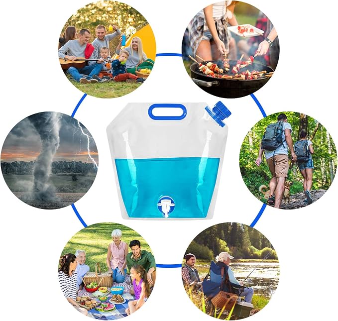 Collapsible Water Container, BPA Free Food Grade Clear Plastic Water Jug - Image 6