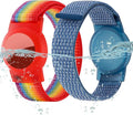 Waterproof Bracelet for Airtag Kids 2 Pack, Soft Nylon Hidden Air Tag Wristband by Ztobny