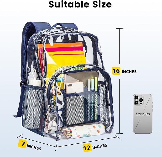 Vorspack Clear Backpack Heavy Duty PVC Transparent Backpack - Image 2