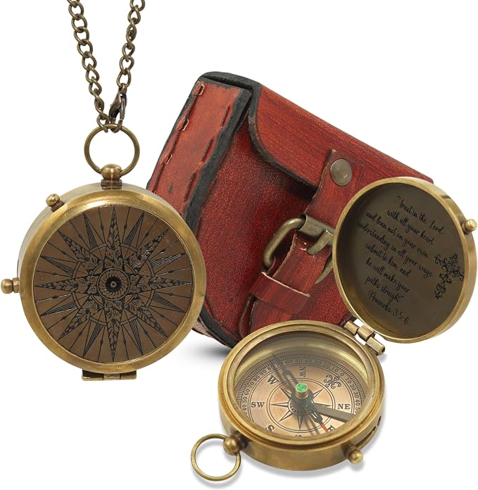 Handmade Brass Antique Compass by ELYTHOS