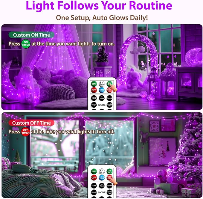 HXWEIYE Rechargeable Fairy Lights - Image 5