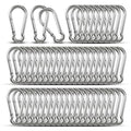Carabiner Clip Hooks, Galvanized Iron Spring Snap Hook Fits Camping Hiking by KINLINK