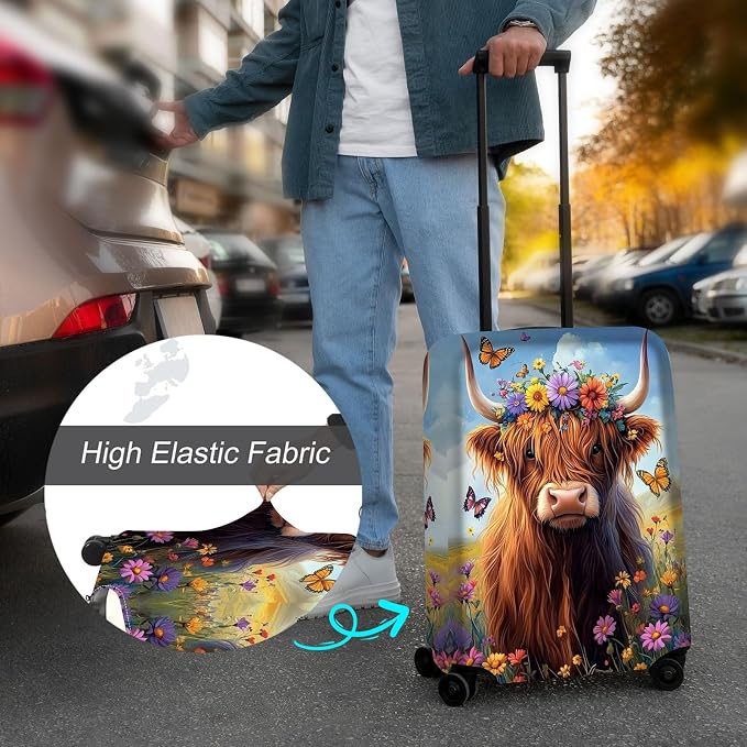 Luggage Cover Protector for 19-20 Inch Suitcases, TSA Approved Elastic Travel - Image 4