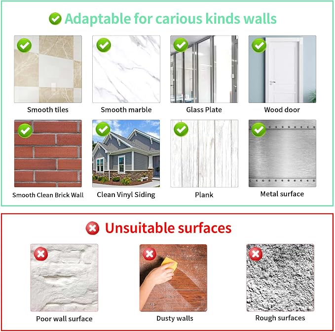 Antimbee 100 Pack Clear Adhesive Hooks, 37lb Heavy Duty Self Adhesive Hooks - Image 5