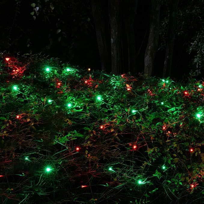 Dazzle Bright Red and Green Christmas String Lights, 300 LED 100 FT Connectable - Image 6