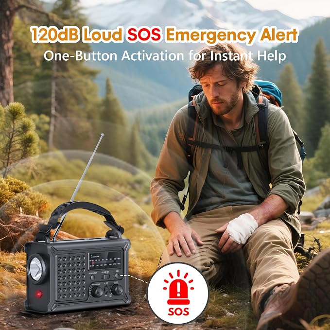 Raynic NOAA Weather Radio 12000mAh, Emergency Weather Radio - Image 9