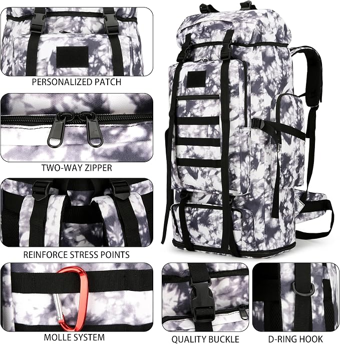 Hiking Backpack for Men 70L/100L Camping Backpack Military Rucksack Molle 3 - Image 6
