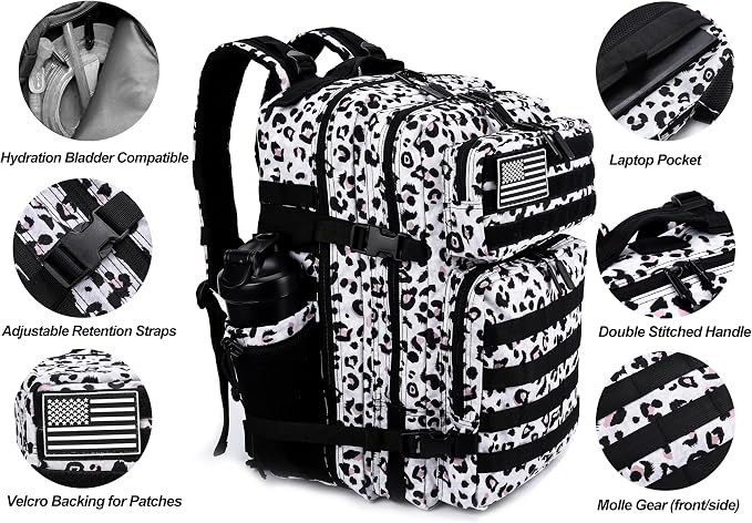 LHI Military Tactical Backpack for Men and Women 45L Army 3 Days Assault Pack - Image 5