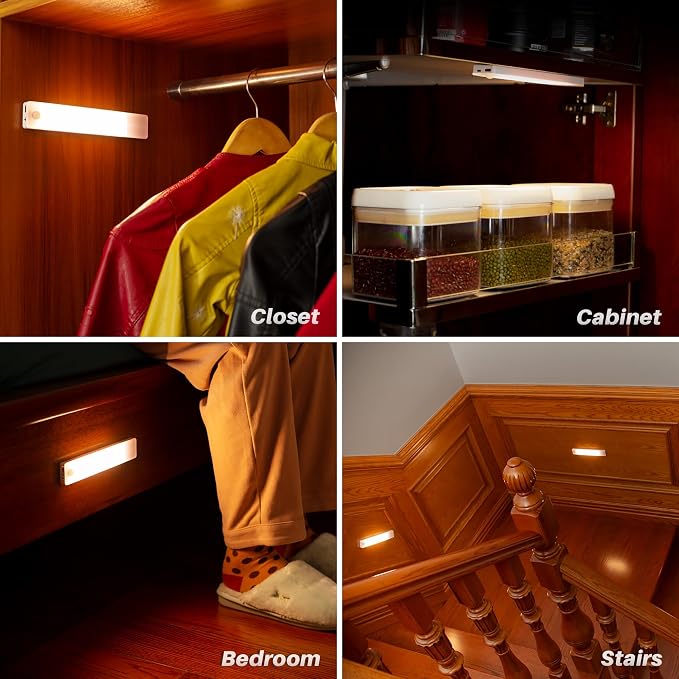 STAR-SPANGLED Under Cabinet Lighting Rechargeable, 8 inch Motion Sensor Lights - Image 7