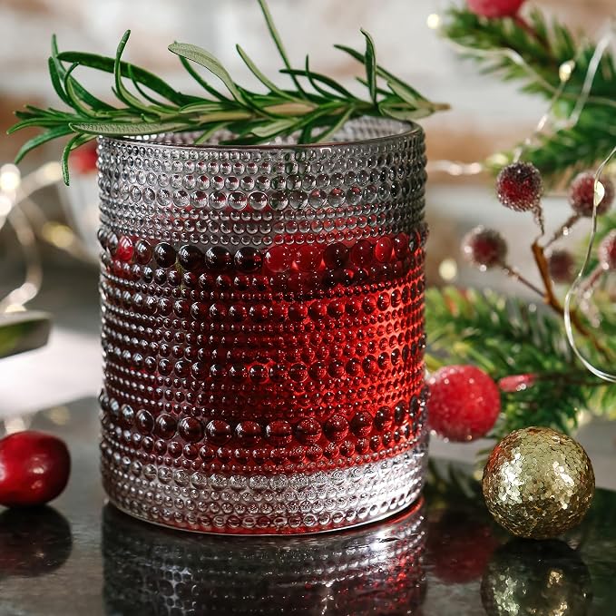 Kate Aspen Hobnail Beaded Drinking Glasses Vintage Glassware Set | Cocktail - Image 3