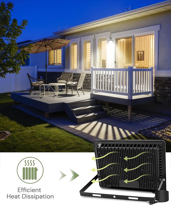 L LOHAS LED 150W Flood Light Outdoor, RGB Landscape Lighting - Image 5