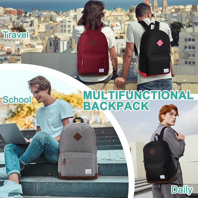 Backpack for Men Women, VASCHY Classic Water-resistant Lightweight Travel - Image 7