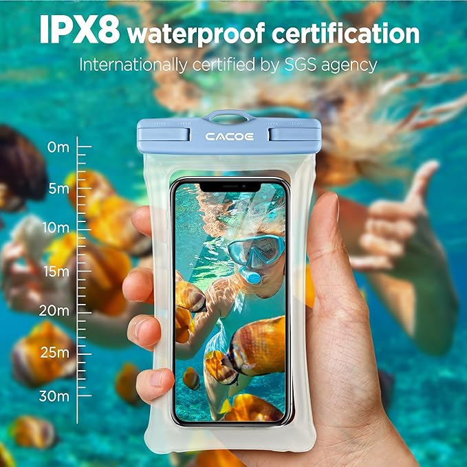 CACOE Floating Universal Waterproof Phone case 2 Pcs-Up to 7.0", Waterproof - Image 4
