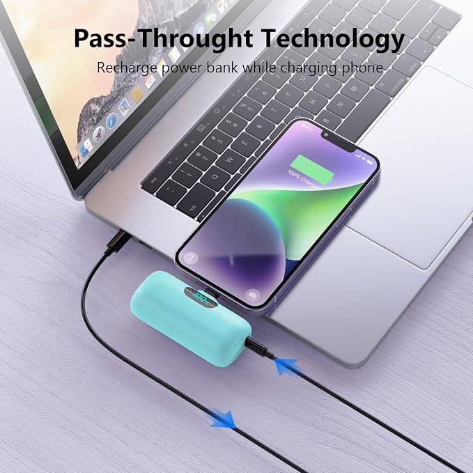 Mini Portable Charger for iPhone, 5000mAh PD Fast Charging Battery Pack - Image 5