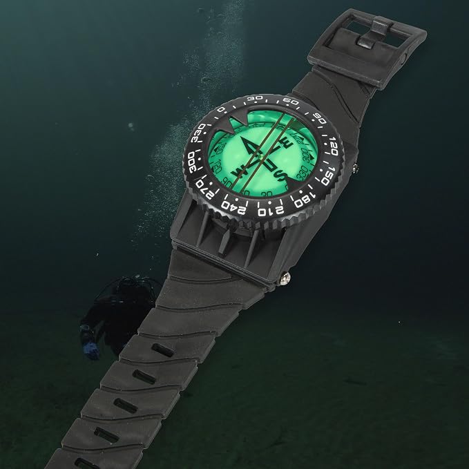 Italian Design 360° Ratcheted Rotating Bezel Scuba Diver Compass, Waterproof - Image 5